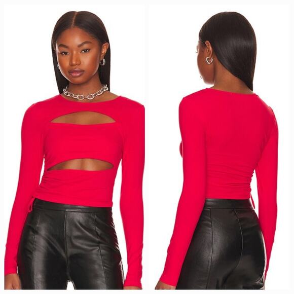Superdown Kathleen Cut Out Top in Red XXS - Picture 1 of 7